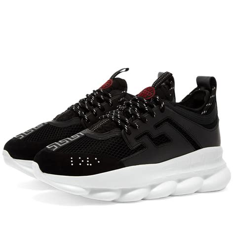 versace chain sneakers black|Versace chain reaction twill.